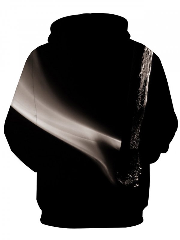 Men's Pullover Hoodie Sweatshirt Graphic Hooded Daily Casual Basic Hoodies Sweatshirts Long Sleeve Black